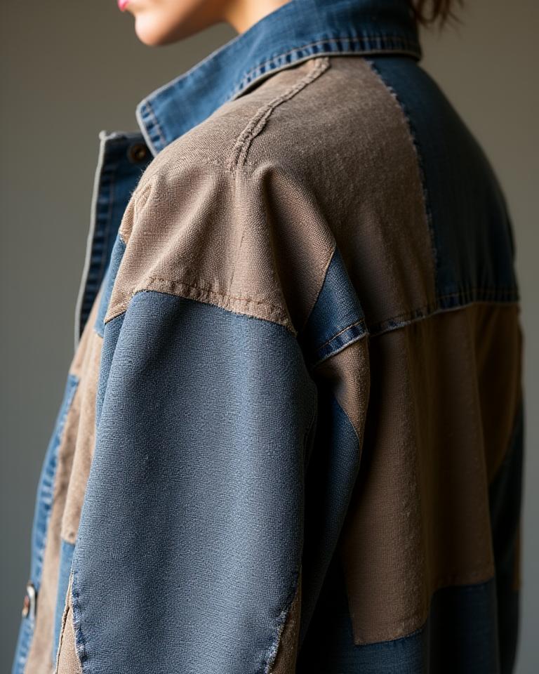 古布を使ったボロスタイルのジャケット